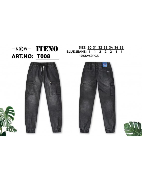 T008 Men’s Dark Gray Denim Jeans