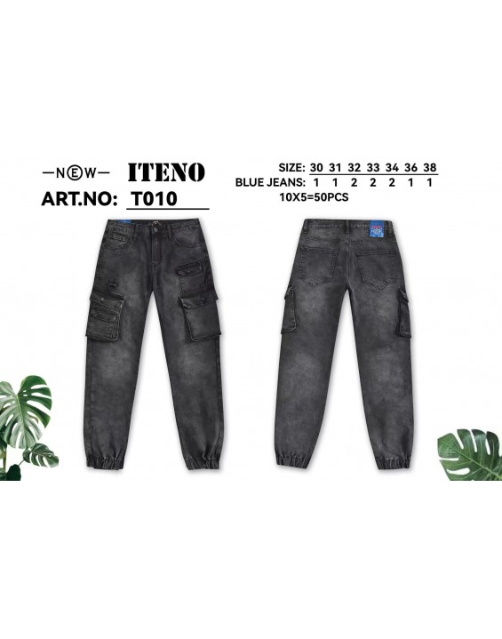 T010 Men’s Dark Gray Denim Jeans