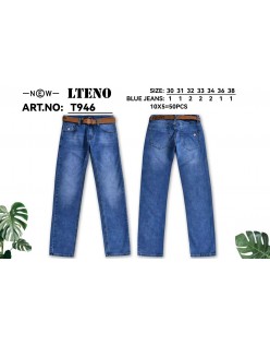 T946 Men’s Blue Straight-Leg Jeans
