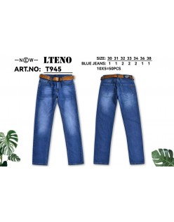 T945 Men’s Blue Straight-Leg Jeans