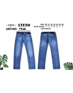 T948 Men’s Blue Straight-Leg Jeans