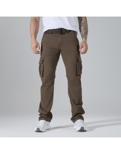 Men’s Straight-Leg Multi-Pocket Cargo Pants – European Best Seller (Color: Brown | 12 Pieces per Pack | €156 per Pack)