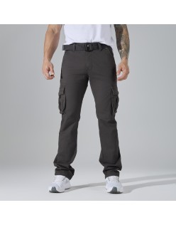 Men’s Straight-Leg Multi-Pocket Cargo Pants – European Best Seller (Color: Grey | 12 Pieces per Pack | €156 per Pack)