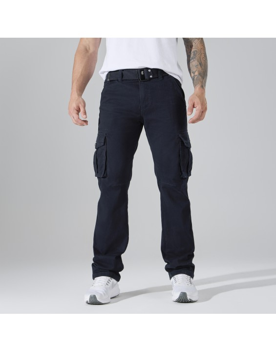 Men’s Straight-Leg Multi-Pocket Cargo Pants – European Best Seller (Color: Blue | 12 Pieces per Pack | €156 per Pack)