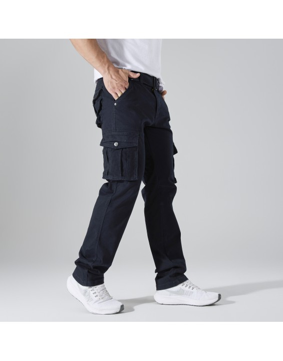 Men’s Straight-Leg Multi-Pocket Cargo Pants – European Best Seller (Color: Blue | 12 Pieces per Pack | €156 per Pack)