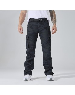 2096-1 Men’s Black Cargo Pants  Sold in packs of 12. Price shown is for the full pack (12 pieces). – Classic Straight-Leg Tactical Trousers with Pockets