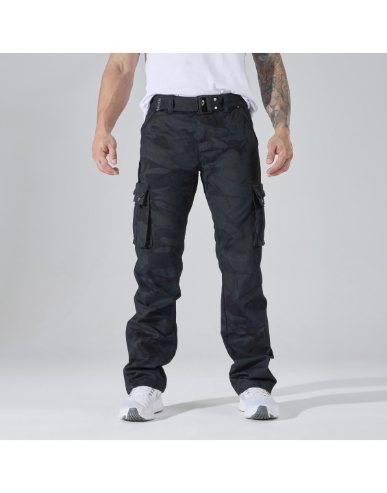 2096-1 Men’s Black Cargo Pants  Sold in packs of 12. Price shown is for the full pack (12 pieces). – Classic Straight-Leg Tactical Trousers with Pockets