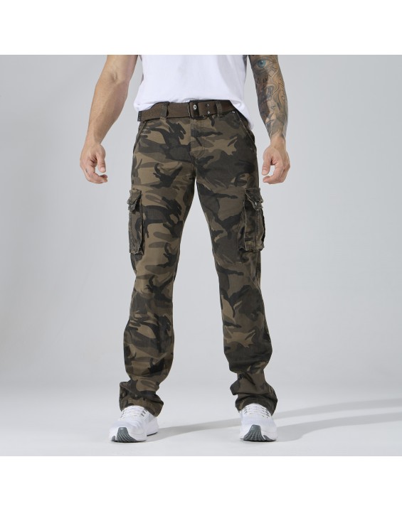 2096-2 Men’s Yellow Camo Cargo Pants. Sold in packs of 12. Price shown is for the full pack (12 pieces). – Straight-Leg Tactical Combat Trousers with Multi Pockets