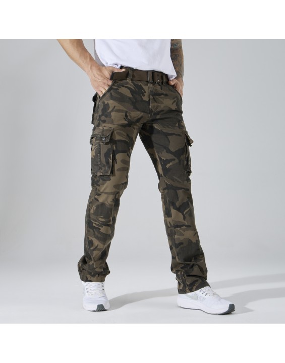 2096-2 Men’s Yellow Camo Cargo Pants. Sold in packs of 12. Price shown is for the full pack (12 pieces). – Straight-Leg Tactical Combat Trousers with Multi Pockets