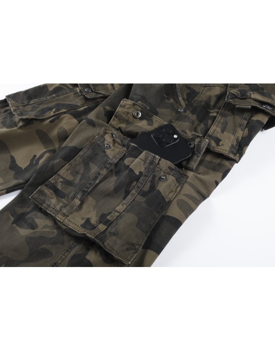 2096-2 Men’s Yellow Camo Cargo Pants. Sold in packs of 12. Price shown is for the full pack (12 pieces). – Straight-Leg Tactical Combat Trousers with Multi Pockets