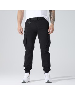 Men’s Multi-Pocket Cargo Jogger Pants – European Best Seller (Color: Black | 12 Pieces per Pack | €156 per Pack)