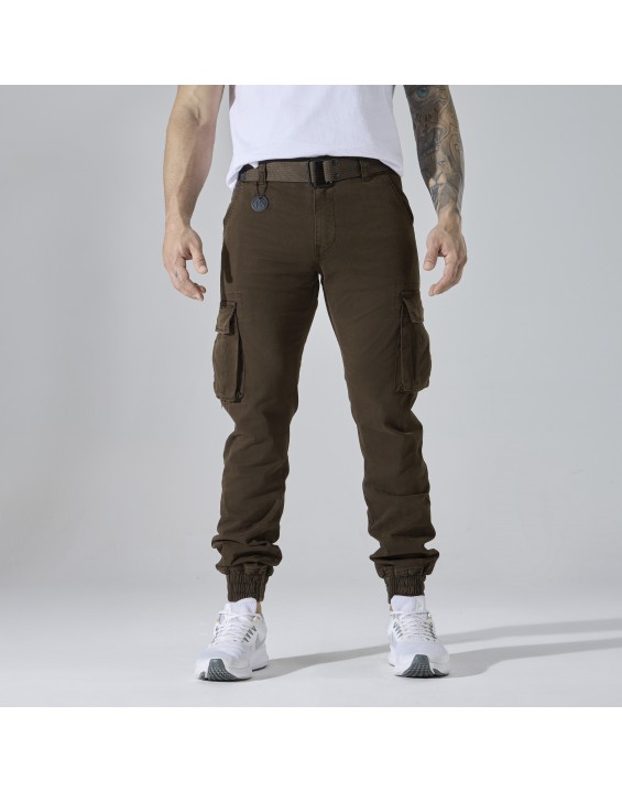 Men’s Multi-Pocket Cargo Jogger Pants – European Best Seller (Color: Brown | 12 Pieces per Pack | €156 per Pack)