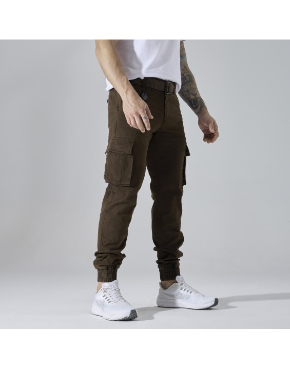 Men’s Multi-Pocket Cargo Jogger Pants – European Best Seller (Color: Brown | 12 Pieces per Pack | €156 per Pack)