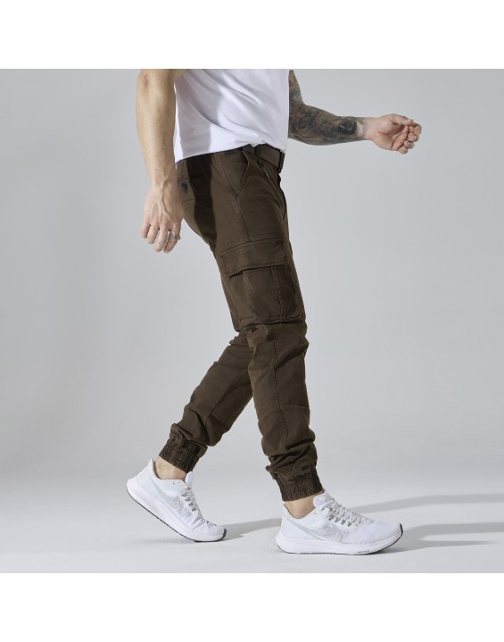 Men’s Multi-Pocket Cargo Jogger Pants – European Best Seller (Color: Brown | 12 Pieces per Pack | €156 per Pack)