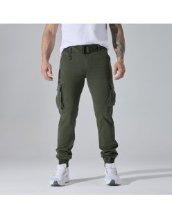 Men’s Multi-Pocket Cargo Jogger Pants – European Best Seller (Color: Green | 12 Pieces per Pack | €156 per Pack)