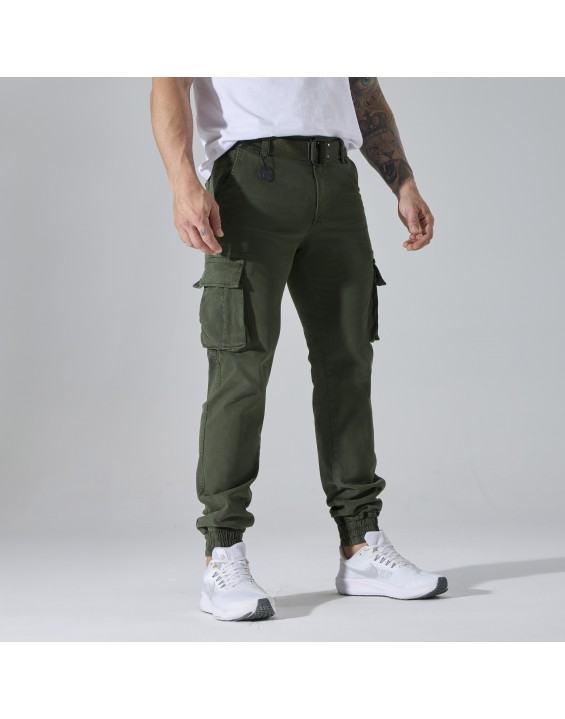 Men’s Multi-Pocket Cargo Jogger Pants – European Best Seller (Color: Green | 12 Pieces per Pack | €156 per Pack)