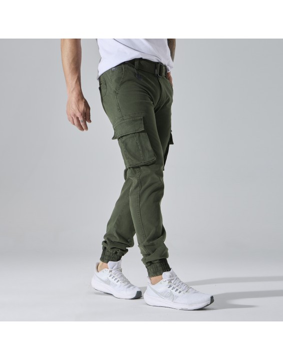 Men’s Multi-Pocket Cargo Jogger Pants – European Best Seller (Color: Green | 12 Pieces per Pack | €156 per Pack)