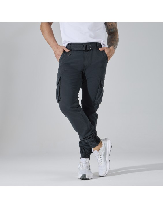 Men’s Multi-Pocket Cargo Jogger Pants – European Best Seller (Color: Grey | 12 Pieces per Pack | €156 per Pack)